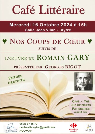 Café Littéraire – Romain Gary – 16 Octobre 2024