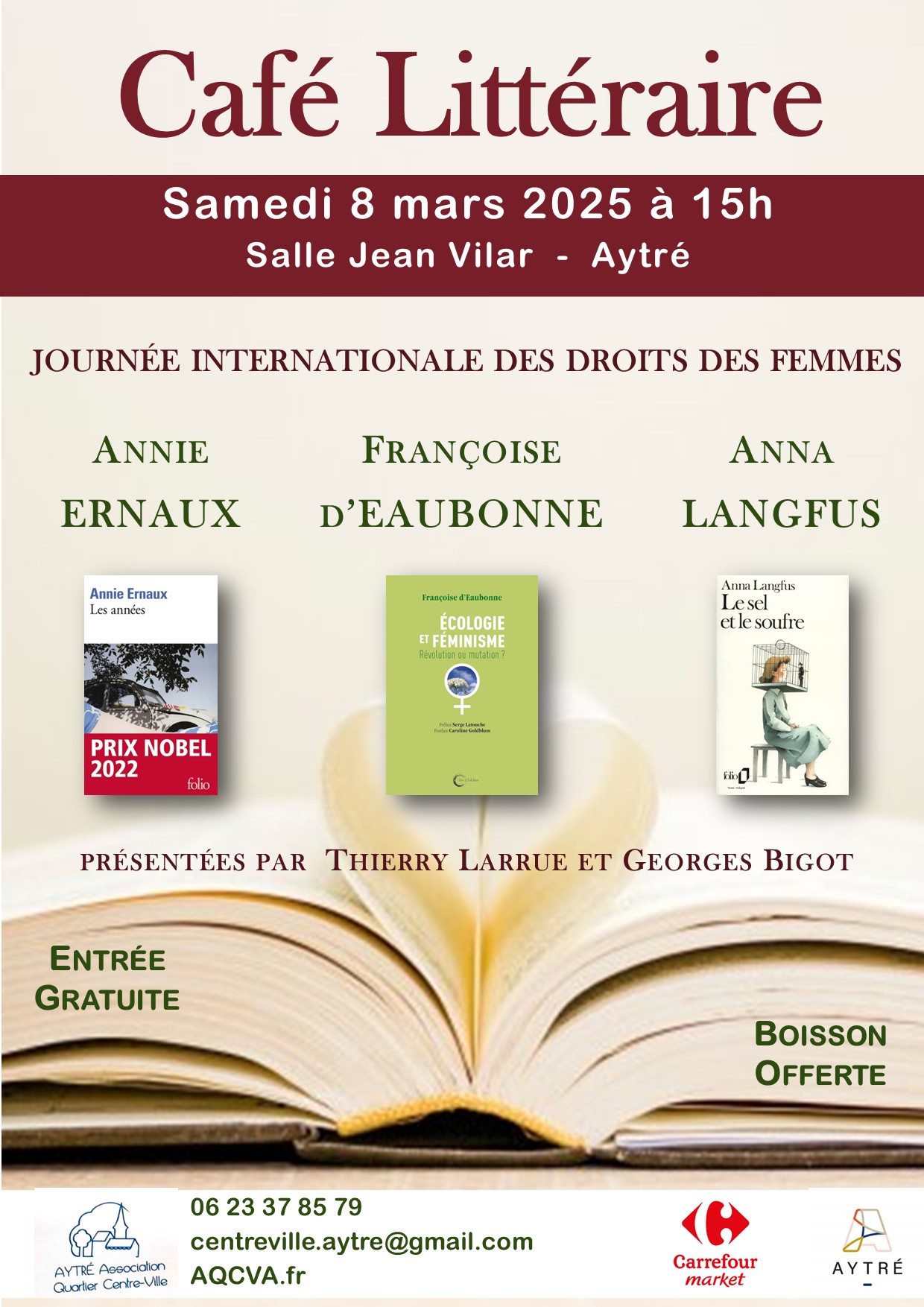 Café Littéraire – Droits des femmes – 8 mars 2025
