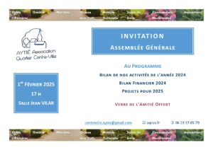 Invitation Assemblée Générale 2025