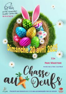 Affiche chasse aux œufs 2025